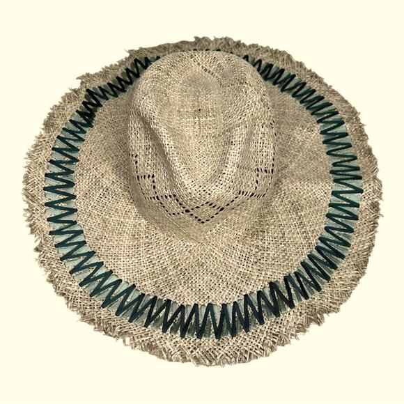 Filu Hats Dianora Salviati Capri Forest Straw Hat Natural/Green Medium main image 12